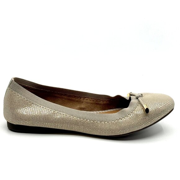 KELLY & KATIE Perri Slip-On Ballet Flat Shoe, Women's 9M, Beige Sparkle - Picture 9 of 15